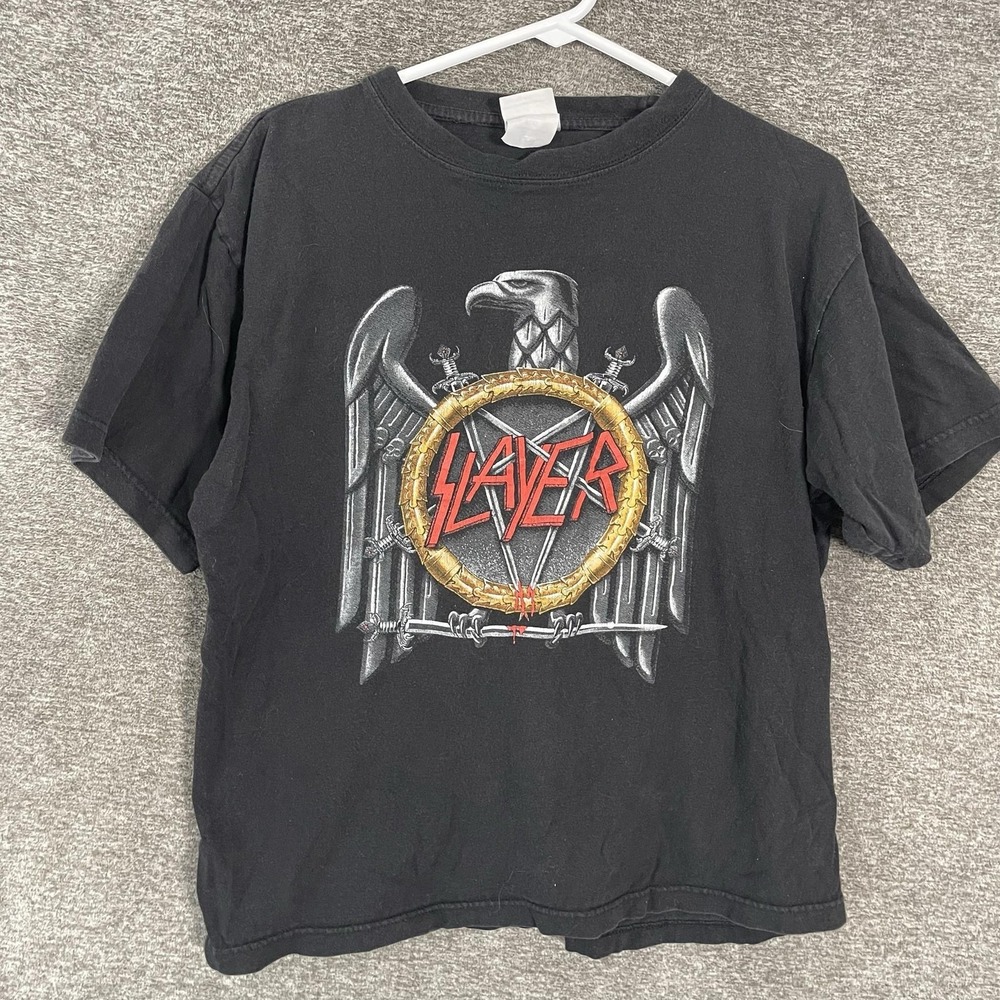 Slayer Cotton Heritage Shirt Mens L Black 2006 Tour Graphic T-Shirt Tee